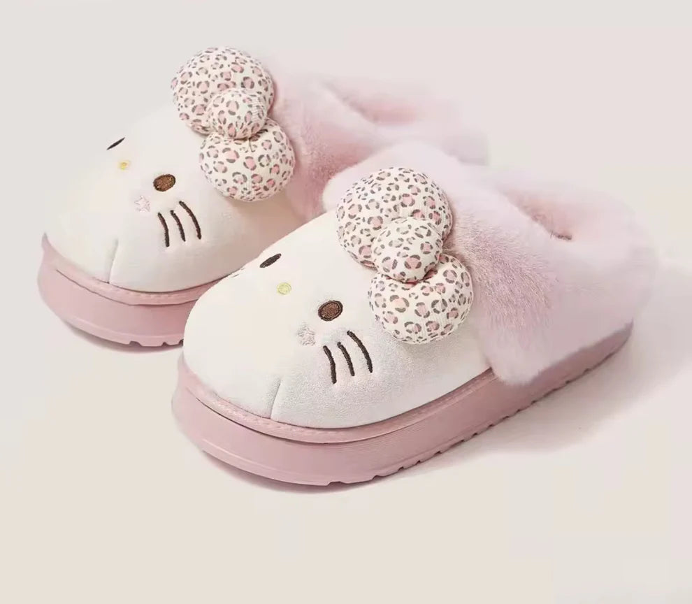 Hello Kitty Plüsch-Hausschuhe